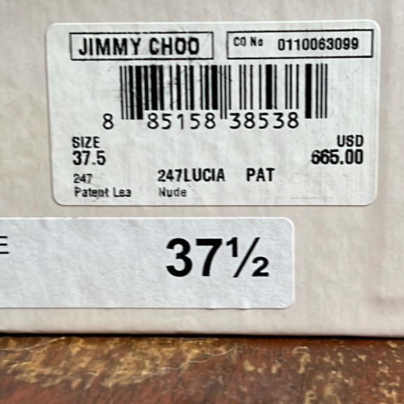 JIMMY CHOO Lucia Wedges with Box and Dust Bags | Nude | Size 37.5 - Picture 11 of 16